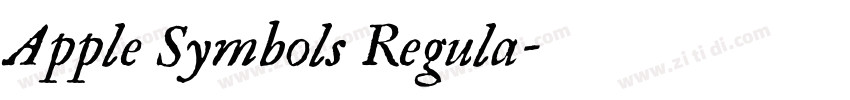 Apple Symbols Regula字体转换